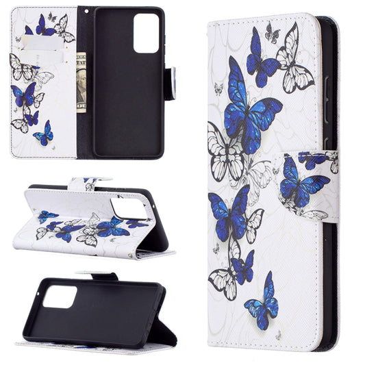 For Samsung Galaxy A72 5G / 4G Colored Drawing Pattern Horizontal Flip Leather Case with Holder & Card Slots & Wallet(Butterfly Swarm) by buy2fix
