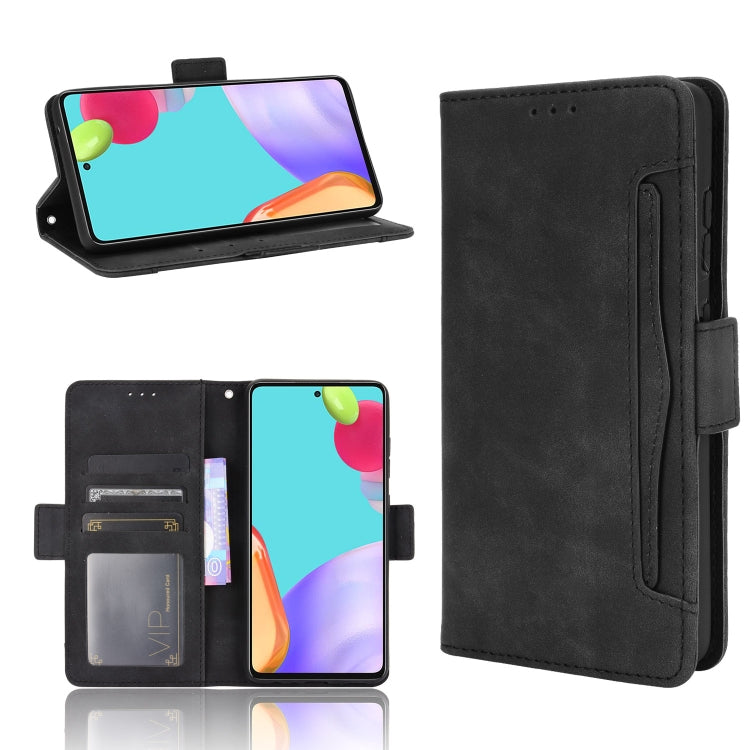 For Samsung Galaxy A52 5G Skin Feel Calf Pattern Horizontal Flip Leather Case with Holder & Card Slots & Photo Frame(Black) by buy2fix