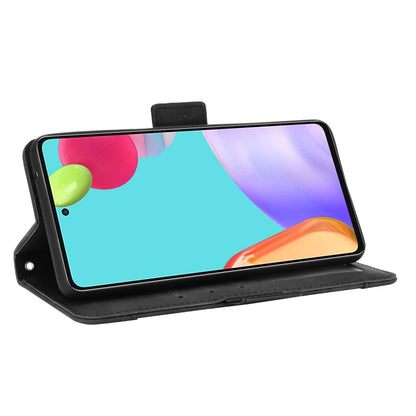 For Samsung Galaxy A52 5G Skin Feel Calf Pattern Horizontal Flip Leather Case with Holder & Card Slots & Photo Frame(Black) by buy2fix