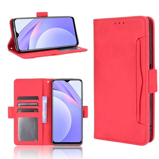 For Xiaomi Redmi 9T & Note 9 4G Skin Feel Calf Pattern Horizontal Flip Leather Case with Holder & Card Slots & Photo Frame(Red) - Xiaomi Cases by buy2fix | Online Shopping UK | buy2fix