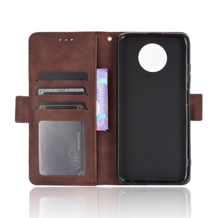 For Xiaomi Redmi Note 9T 5G Skin Feel Calf Pattern Horizontal Flip Leather Case with Holder & Card Slots & Photo Frame(Brown) - Xiaomi Cases by buy2fix | Online Shopping UK | buy2fix