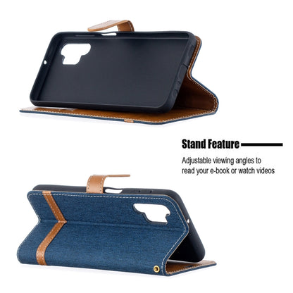 For Samsung Galaxy A32 5G Color Matching Denim Texture Horizontal Flip Leather Case with Holder & Card Slots & Wallet & Lanyard(Dark Blue) by buy2fix