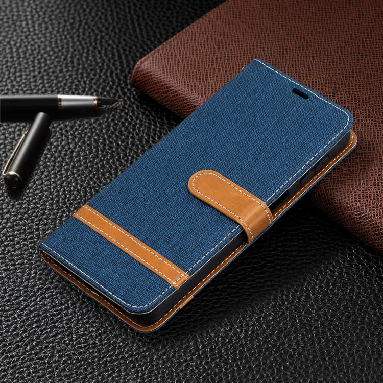 For Samsung Galaxy A32 5G Color Matching Denim Texture Horizontal Flip Leather Case with Holder & Card Slots & Wallet & Lanyard(Dark Blue) by buy2fix