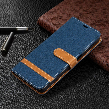 For Samsung Galaxy A32 5G Color Matching Denim Texture Horizontal Flip Leather Case with Holder & Card Slots & Wallet & Lanyard(Dark Blue) by buy2fix