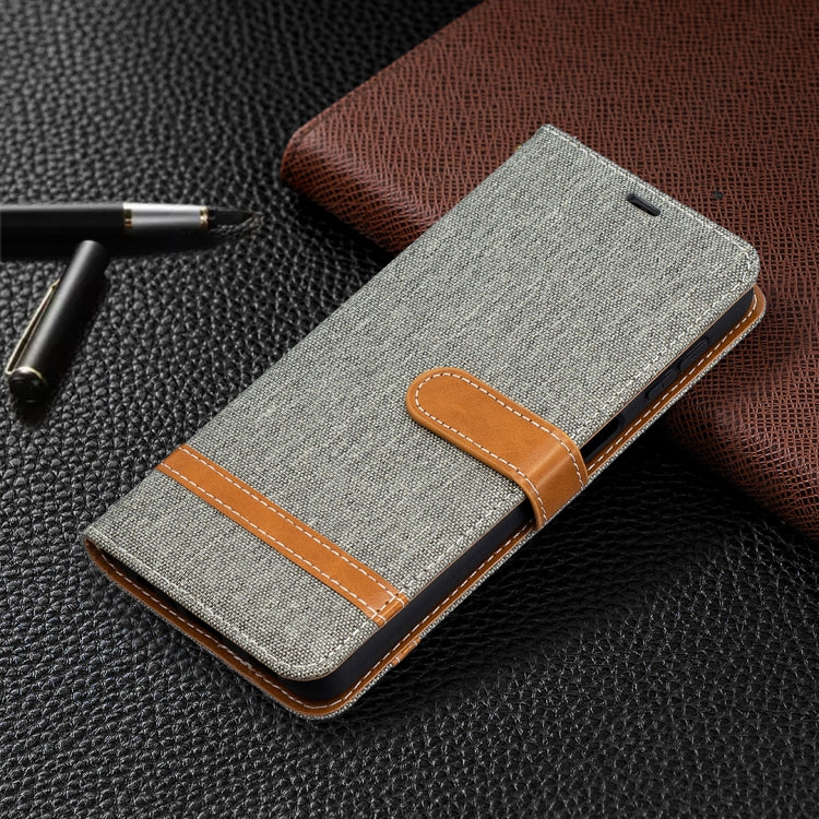 For Samsung Galaxy A32 5G Color Matching Denim Texture Horizontal Flip Leather Case with Holder & Card Slots & Wallet & Lanyard(Grey) by buy2fix