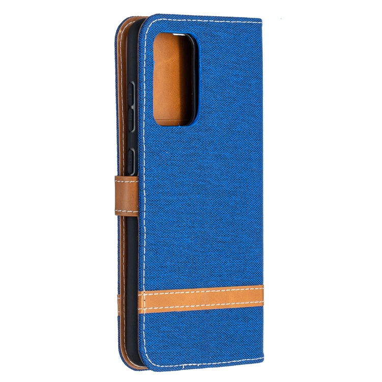 For Samsung Galaxy A52 5G / 4G Color Matching Denim Texture Horizontal Flip Leather Case with Holder & Card Slots & Wallet & Lanyard(Royal Blue) - Galaxy Phone Cases by buy2fix | Online Shopping UK | buy2fix