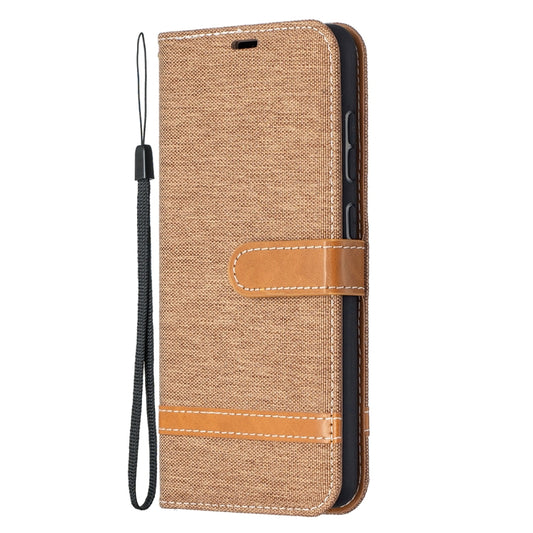 For Samsung Galaxy A52 5G / 4G Color Matching Denim Texture Horizontal Flip Leather Case with Holder & Card Slots & Wallet & Lanyard(Brown) by buy2fix