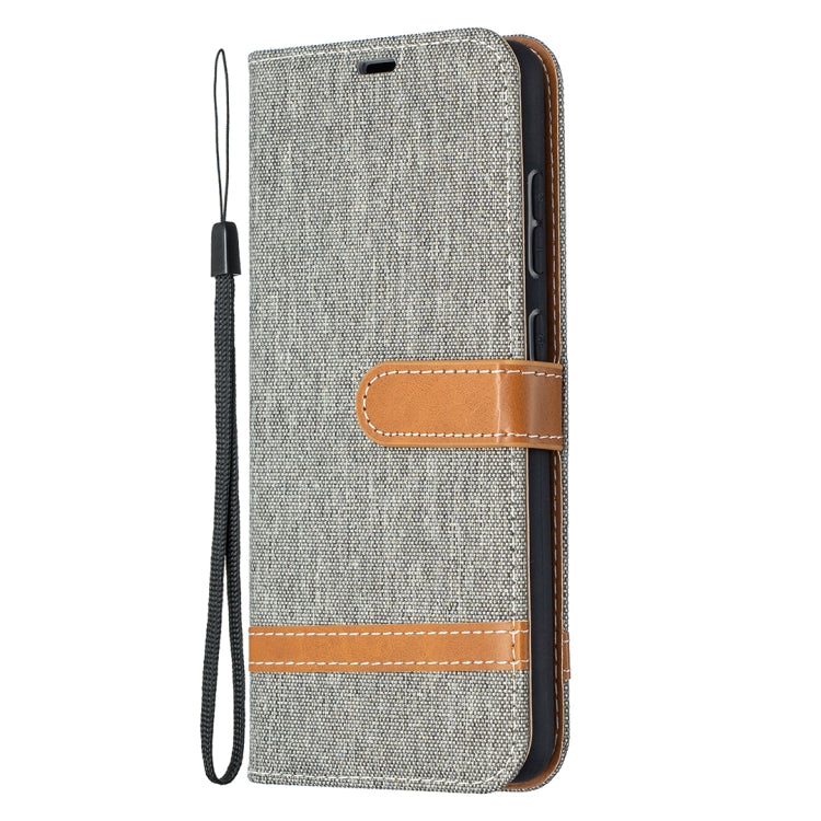 For Samsung Galaxy A52 5G / 4G Color Matching Denim Texture Horizontal Flip Leather Case with Holder & Card Slots & Wallet & Lanyard(Grey) by buy2fix