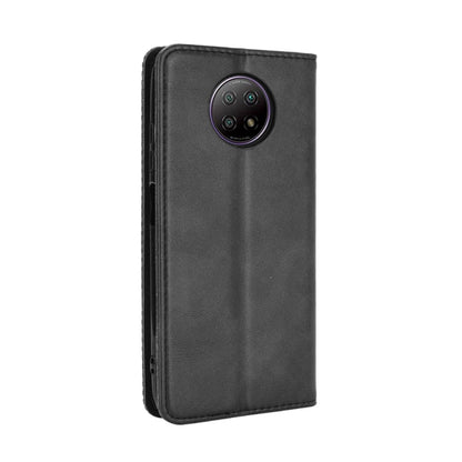 For Xiaomi Redmi Note 9T 5G / Note 9 5G Magnetic Buckle Retro Crazy Horse Texture Horizontal Flip Leather Case with Holder & Card Slots & Photo Frame(Black) - Xiaomi Cases by buy2fix | Online Shopping UK | buy2fix