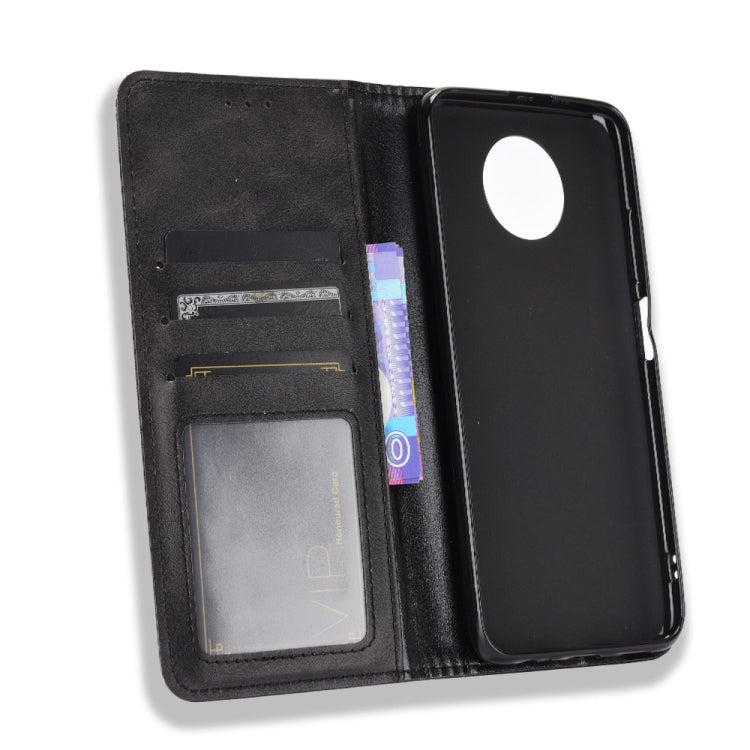 For Xiaomi Redmi Note 9T 5G / Note 9 5G Magnetic Buckle Retro Crazy Horse Texture Horizontal Flip Leather Case with Holder & Card Slots & Photo Frame(Black) - Xiaomi Cases by buy2fix | Online Shopping UK | buy2fix