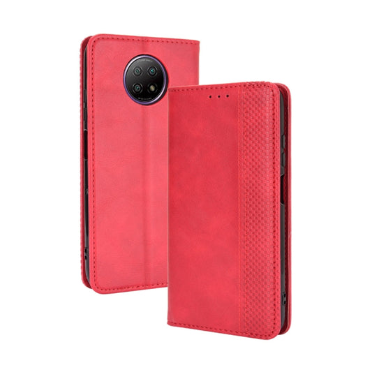 For Xiaomi Redmi Note 9T 5G / Note 9 5G Magnetic Buckle Retro Crazy Horse Texture Horizontal Flip Leather Case with Holder & Card Slots & Photo Frame(Red) - Xiaomi Cases by buy2fix | Online Shopping UK | buy2fix