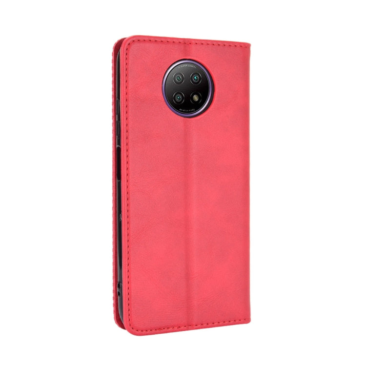 For Xiaomi Redmi Note 9T 5G / Note 9 5G Magnetic Buckle Retro Crazy Horse Texture Horizontal Flip Leather Case with Holder & Card Slots & Photo Frame(Red) - Xiaomi Cases by buy2fix | Online Shopping UK | buy2fix