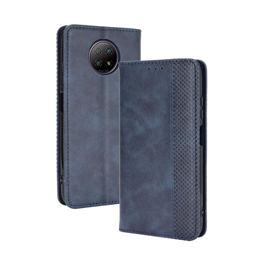 For Xiaomi Redmi Note 9T 5G / Note 9 5G Magnetic Buckle Retro Crazy Horse Texture Horizontal Flip Leather Case with Holder & Card Slots & Photo Frame(Blue) - Xiaomi Cases by buy2fix | Online Shopping UK | buy2fix