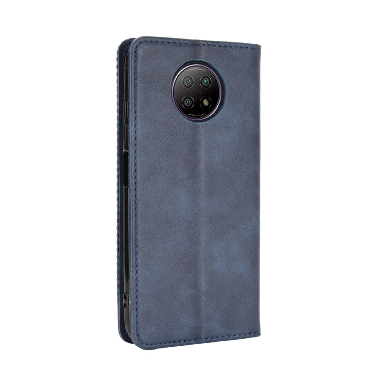 For Xiaomi Redmi Note 9T 5G / Note 9 5G Magnetic Buckle Retro Crazy Horse Texture Horizontal Flip Leather Case with Holder & Card Slots & Photo Frame(Blue) - Xiaomi Cases by buy2fix | Online Shopping UK | buy2fix