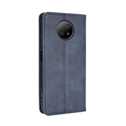 For Xiaomi Redmi Note 9T 5G / Note 9 5G Magnetic Buckle Retro Crazy Horse Texture Horizontal Flip Leather Case with Holder & Card Slots & Photo Frame(Blue) - Xiaomi Cases by buy2fix | Online Shopping UK | buy2fix