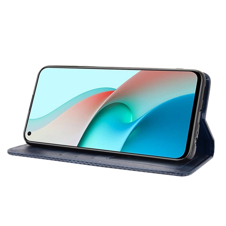 For Xiaomi Redmi Note 9T 5G / Note 9 5G Magnetic Buckle Retro Crazy Horse Texture Horizontal Flip Leather Case with Holder & Card Slots & Photo Frame(Blue) - Xiaomi Cases by buy2fix | Online Shopping UK | buy2fix