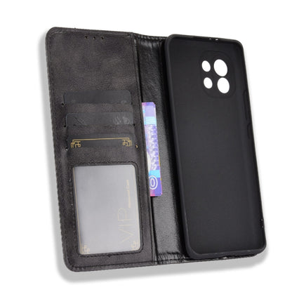 For Xiaomi Mi 11 Magnetic Buckle Retro Crazy Horse Texture Horizontal Flip Leather Case with Holder & Card Slots & Photo Frame(Black) - Xiaomi Cases by buy2fix | Online Shopping UK | buy2fix