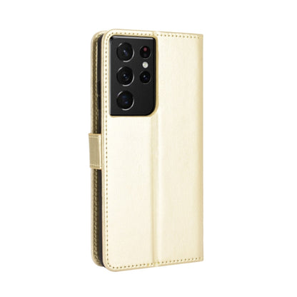 For Samsung Galaxy S21 Ultra 5G Retro Crazy Horse Texture Horizontal Flip Leather Case with Holder & Card Slots & Photo Frame(Gold) - Galaxy S21 Ultra 5G Cases by buy2fix | Online Shopping UK | buy2fix