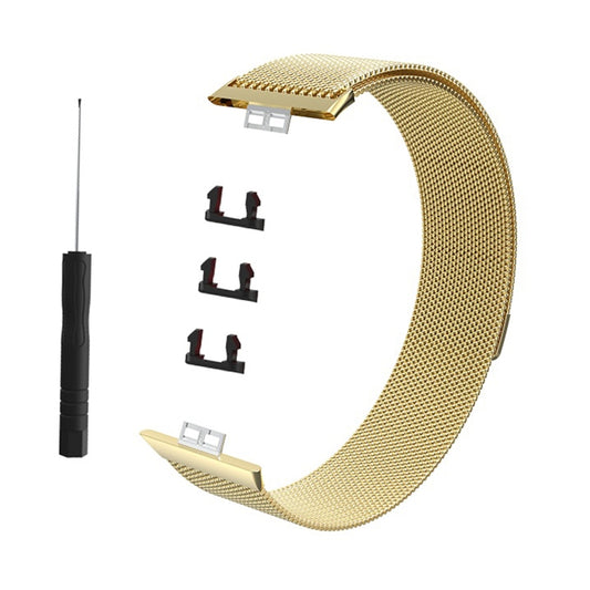 For Huawei Watch Fit Milanese Watch Band(Champagne Gold) - Watch Bands by buy2fix | Online Shopping UK | buy2fix