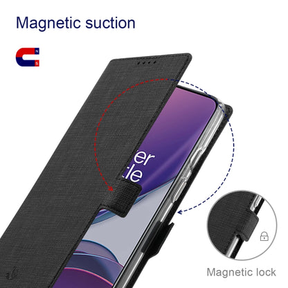 For OnePlus 8T ViLi K Series Shockproof TPU + PU Leather Magnetic Buckle Horizontal Flip Case with Card Slots & Wallet & Holder(Black) - OnePlus Cases by ViLi | Online Shopping UK | buy2fix