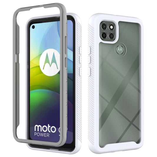 For Motorola Moto G9 Power Starry Sky Solid Color Series Shockproof PC + TPU Protective Case(White) - Motorola Cases by buy2fix | Online Shopping UK | buy2fix