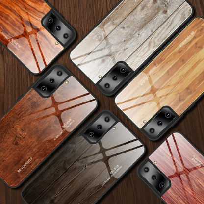 For Samsung Galaxy S21 5G Wood Grain Glass Protective Case(M03) - Galaxy S21 5G Cases by buy2fix | Online Shopping UK | buy2fix