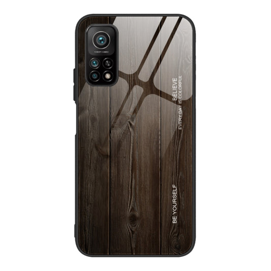 For Xiaomi 10T / 10T Pro Wood Grain Glass Protective Case(M01) - Xiaomi Cases by buy2fix | Online Shopping UK | buy2fix