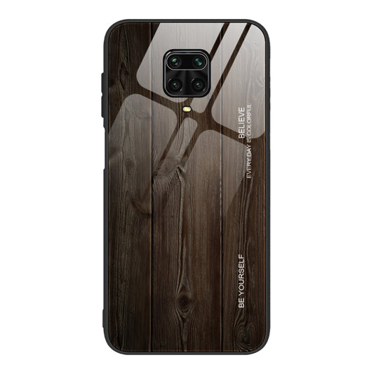 For Xiaomi Redmi Note 9S Wood Grain Glass Protective Case(M01) - Xiaomi Cases by buy2fix | Online Shopping UK | buy2fix