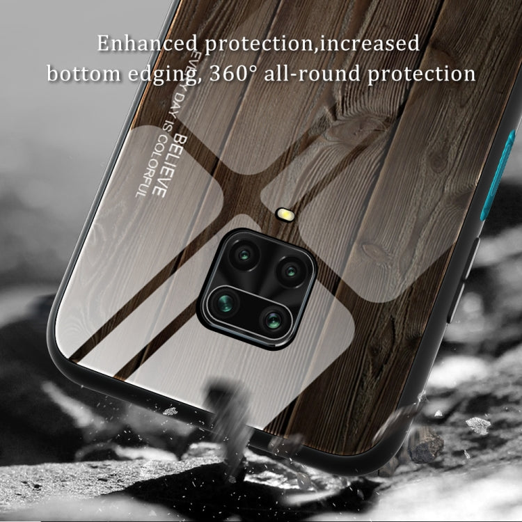 For Xiaomi Redmi Note 9S Wood Grain Glass Protective Case(M01) - Xiaomi Cases by buy2fix | Online Shopping UK | buy2fix