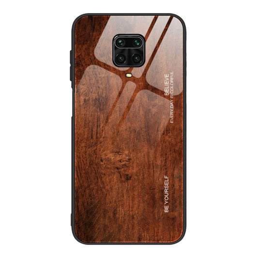 For Xiaomi Redmi Note 9S Wood Grain Glass Protective Case(M02) - Xiaomi Cases by buy2fix | Online Shopping UK | buy2fix