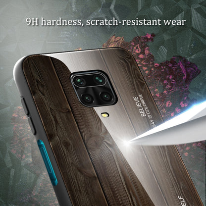 For Xiaomi Redmi Note 9S Wood Grain Glass Protective Case(M02) - Xiaomi Cases by buy2fix | Online Shopping UK | buy2fix