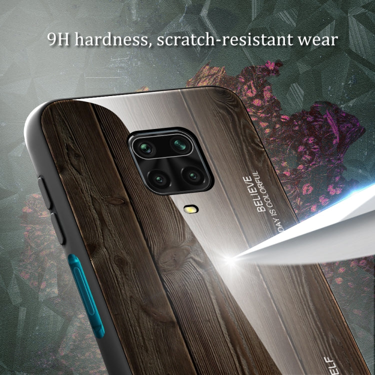 For Xiaomi Redmi Note 9S Wood Grain Glass Protective Case(M04) - Xiaomi Cases by buy2fix | Online Shopping UK | buy2fix