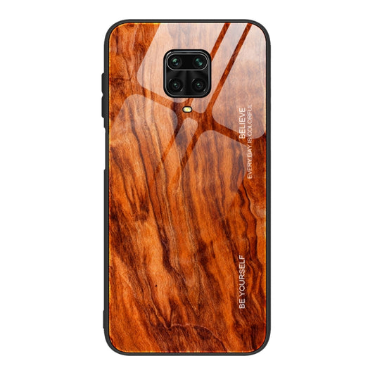 For Xiaomi Redmi Note 9S Wood Grain Glass Protective Case(M06) - Xiaomi Cases by buy2fix | Online Shopping UK | buy2fix