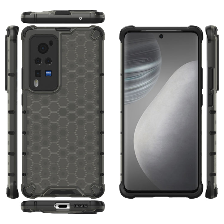 For vivo X60 Pro Shockproof Honeycomb PC + TPU Protective Case(Black) - vivo Cases by buy2fix | Online Shopping UK | buy2fix
