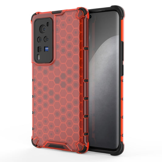 For vivo X60 Pro Shockproof Honeycomb PC + TPU Protective Case(Red) - vivo Cases by buy2fix | Online Shopping UK | buy2fix