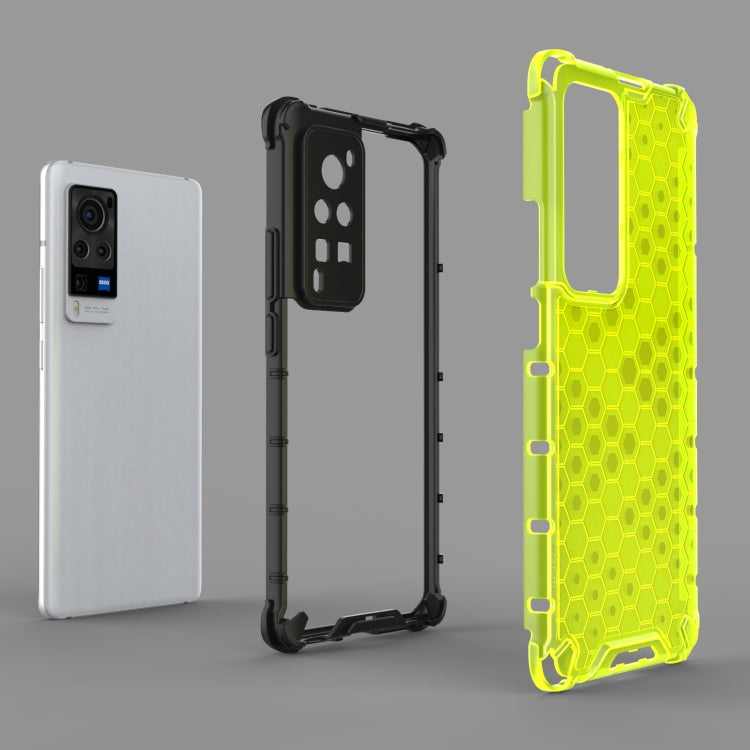 For vivo X60 Pro Shockproof Honeycomb PC + TPU Protective Case(Red) - vivo Cases by buy2fix | Online Shopping UK | buy2fix