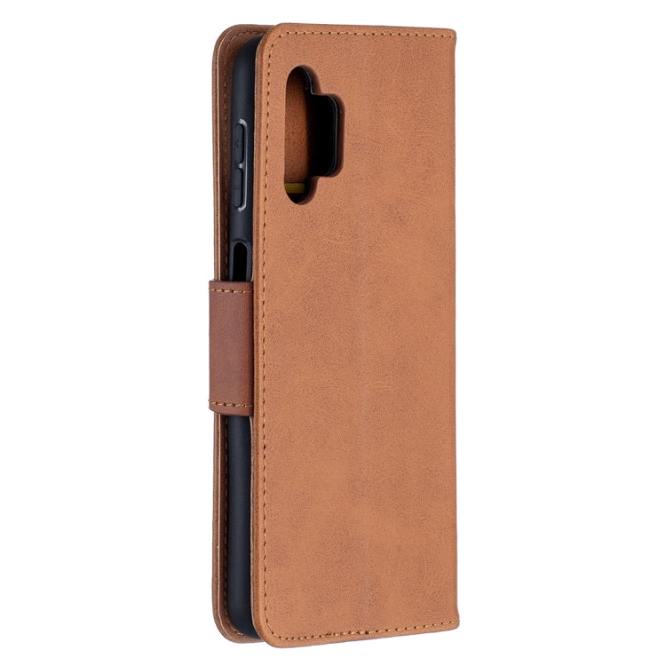 For Samsung Galaxy A32 5G Retro Lambskin Texture Pure Color Horizontal Flip PU Leather Case with Holder & Card Slots & Wallet & Lanyard(Brown) by buy2fix