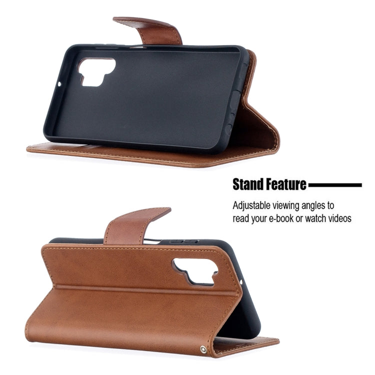 For Samsung Galaxy A32 5G Retro Lambskin Texture Pure Color Horizontal Flip PU Leather Case with Holder & Card Slots & Wallet & Lanyard(Brown) by buy2fix