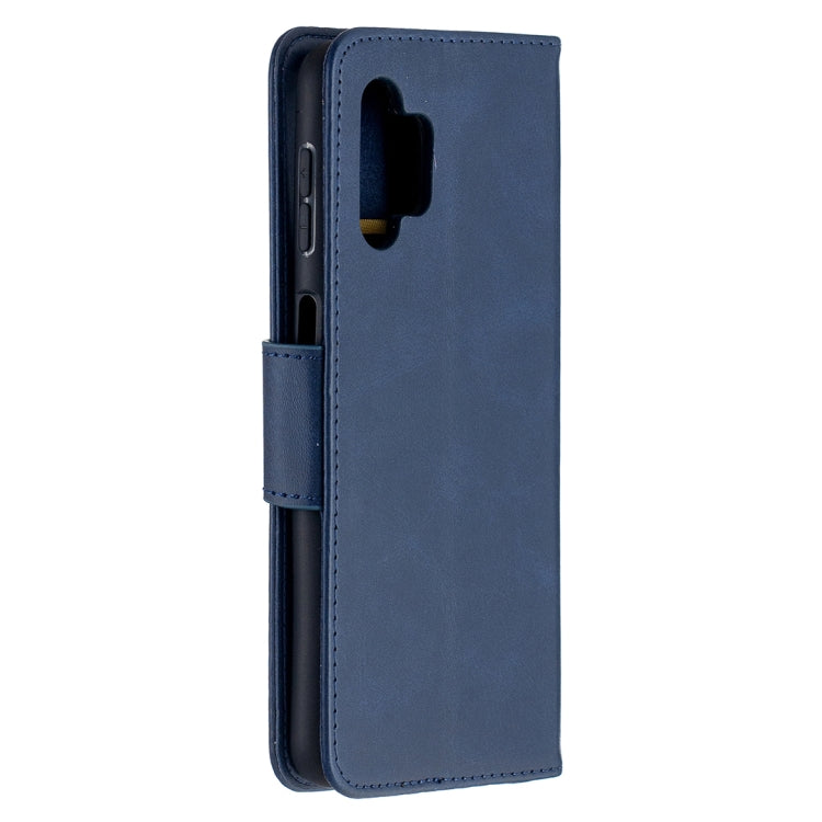 For Samsung Galaxy A32 5G Retro Lambskin Texture Pure Color Horizontal Flip PU Leather Case with Holder & Card Slots & Wallet & Lanyard(Blue) by buy2fix