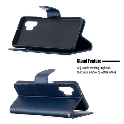 For Samsung Galaxy A32 5G Retro Lambskin Texture Pure Color Horizontal Flip PU Leather Case with Holder & Card Slots & Wallet & Lanyard(Blue) by buy2fix