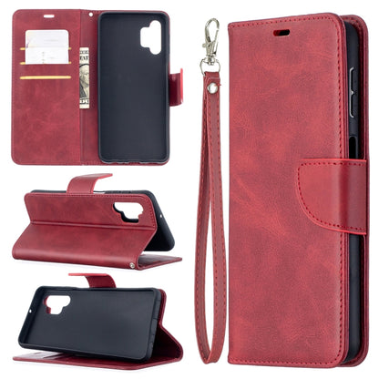 For Samsung Galaxy A32 5G Retro Lambskin Texture Pure Color Horizontal Flip PU Leather Case with Holder & Card Slots & Wallet & Lanyard(Red) by buy2fix