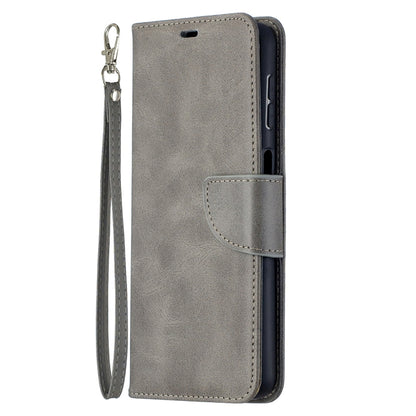 For Samsung Galaxy A32 5G Retro Lambskin Texture Pure Color Horizontal Flip PU Leather Case with Holder & Card Slots & Wallet & Lanyard(Grey) by buy2fix
