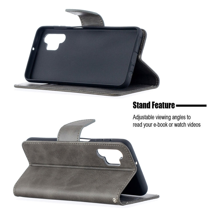 For Samsung Galaxy A32 5G Retro Lambskin Texture Pure Color Horizontal Flip PU Leather Case with Holder & Card Slots & Wallet & Lanyard(Grey) by buy2fix