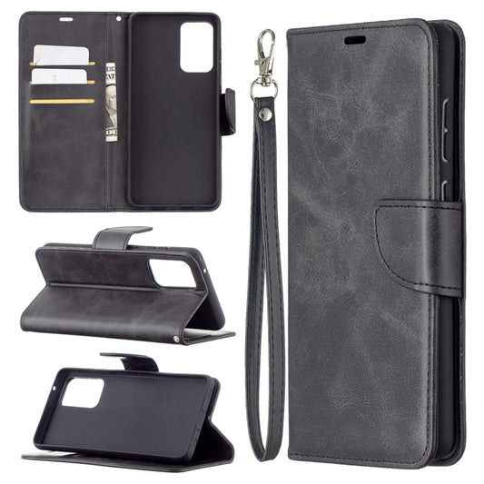 For Samsung Galaxy A72 5G / 4G Retro Lambskin Texture Pure Color Horizontal Flip PU Leather Case with Holder & Card Slots & Wallet & Lanyard(Black) by buy2fix