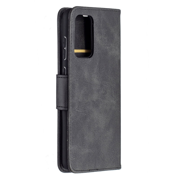 For Samsung Galaxy A72 5G / 4G Retro Lambskin Texture Pure Color Horizontal Flip PU Leather Case with Holder & Card Slots & Wallet & Lanyard(Black) by buy2fix