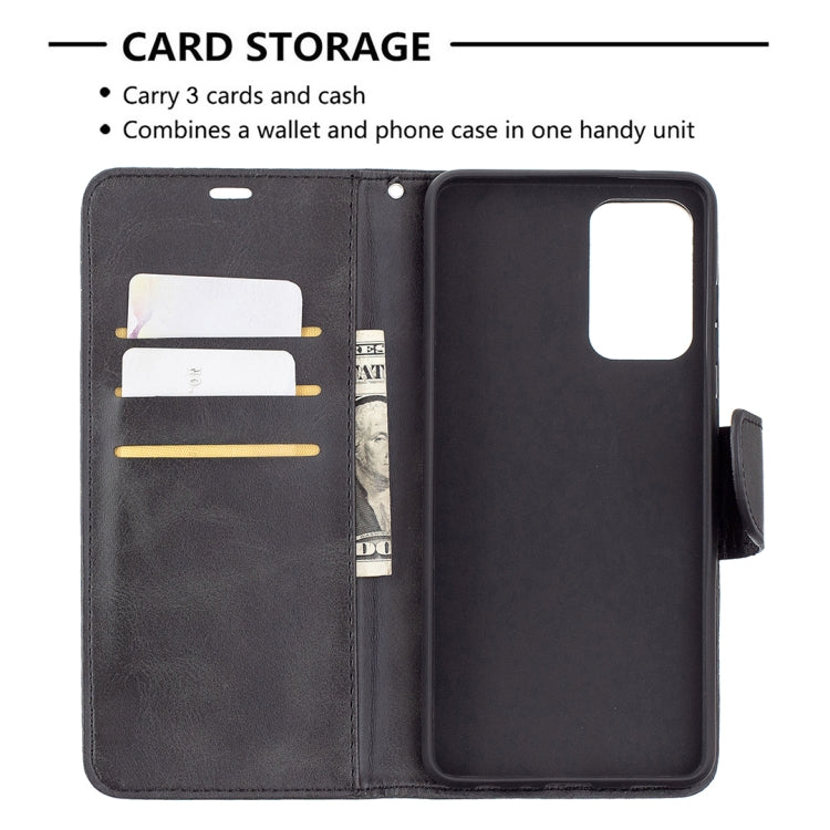 For Samsung Galaxy A72 5G / 4G Retro Lambskin Texture Pure Color Horizontal Flip PU Leather Case with Holder & Card Slots & Wallet & Lanyard(Black) by buy2fix