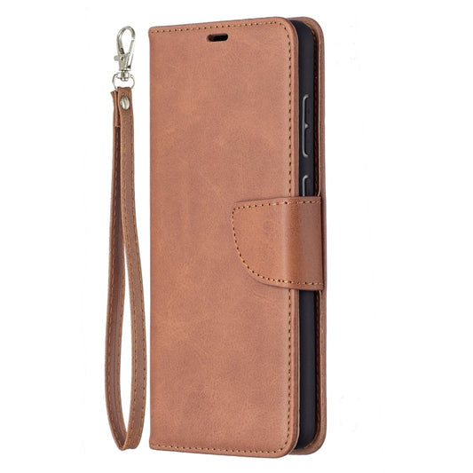 For Samsung Galaxy A72 5G / 4G Retro Lambskin Texture Pure Color Horizontal Flip PU Leather Case with Holder & Card Slots & Wallet & Lanyard(Brown) by buy2fix