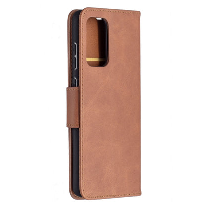 For Samsung Galaxy A72 5G / 4G Retro Lambskin Texture Pure Color Horizontal Flip PU Leather Case with Holder & Card Slots & Wallet & Lanyard(Brown) by buy2fix
