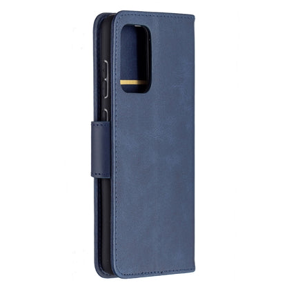 For Samsung Galaxy A72 5G / 4G Retro Lambskin Texture Pure Color Horizontal Flip PU Leather Case with Holder & Card Slots & Wallet & Lanyard(Blue) by buy2fix