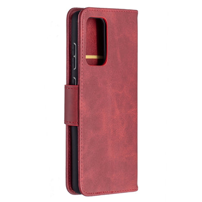 For Samsung Galaxy A72 5G / 4G Retro Lambskin Texture Pure Color Horizontal Flip PU Leather Case with Holder & Card Slots & Wallet & Lanyard(Red) by buy2fix
